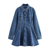 TRAFSHE Elegant Denim Dress Women Fashion Party New In Short Dresses Woman Clothing Summer Dress Streetwear 8197083